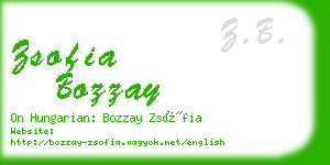 zsofia bozzay business card